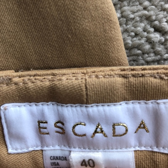 Escada flare leg beige heart design at the waist pants/jeans Sz 40 - Picture 10 of 13